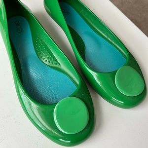Oka B McKenzie Jelly Flat - Green - Size 8